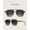 image:imageWearMe Pro Polarized Aviator Classic Double Bridge Womens SunglassesEmerald Green  Gradient Black Lens