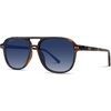 image:imageWearMe Pro Polarized Aviator Classic Double Bridge Womens SunglassesWhiskey Brown Tortoise  Gradient Blue Lens