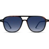 image:imageWearMe Pro Polarized Aviator Classic Double Bridge Womens SunglassesWhiskey Brown Tortoise  Gradient Blue Lens