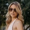 image:imageWearMe Pro Polarized Aviator Sunglasses for Women and Men  UV Protection  Reflective Lens  Pink Blue Black AviatorsGoldblack Frame  Brown Lens