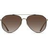 image:imageWearMe Pro Polarized Aviator Sunglasses for Women and Men  UV Protection  Reflective Lens  Pink Blue Black AviatorsGoldblack Frame  Brown Lens