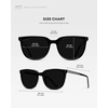image:imageWearMe Pro Polarized Classic Retro Flat Square Unisex SunglassesBlackTriple Black Lens