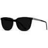 image:imageWearMe Pro Polarized Classic Retro Flat Square Unisex SunglassesBlackTriple Black Lens