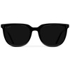 image:imageWearMe Pro Polarized Classic Retro Flat Square Unisex SunglassesBlackTriple Black Lens