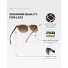 image:imageWearMe Pro Polarized Classic Retro Flat Square Unisex SunglassesBrown Pattern  Brown Lens