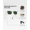 image:imageWearMe Pro Polarized Classic Retro Flat Square Unisex SunglassesCrystal Clear Frame  Smoke Green Lens