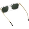 image:imageWearMe Pro Polarized Classic Retro Flat Square Unisex SunglassesCrystal Clear Frame  Smoke Green Lens