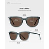 image:imageWearMe Pro Polarized Classic Retro Flat Square Unisex SunglassesCrystal Stone BlueBrown Lens