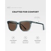 image:imageWearMe Pro Polarized Classic Retro Flat Square Unisex SunglassesCrystal Stone BlueBrown Lens