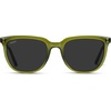 image:imageWearMe Pro Polarized Classic Retro Flat Square Unisex SunglassesEmerald Green Frame  Black Lens