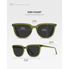 image:imageWearMe Pro Polarized Classic Retro Flat Square Unisex SunglassesEmerald Green Frame  Black Lens