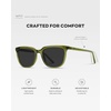 image:imageWearMe Pro Polarized Classic Retro Flat Square Unisex SunglassesEmerald Green Frame  Black Lens