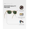 image:imageWearMe Pro Polarized Classic Retro Flat Square Unisex SunglassesTransparent Yellow  Smoke Green