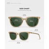 image:imageWearMe Pro Polarized Classic Retro Flat Square Unisex SunglassesTransparent Yellow  Smoke Green