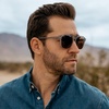 image:imageWearMe Pro Polarized DoubleBridge Large Rectangular Unisex SunglassesFrosted Grey  Brown Lens