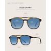 image:imageWearMe Pro Polarized DoubleBridge Large Rectangular Unisex SunglassesTortoise  Gradient Blue Lens