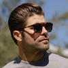 image:imageWearMe Pro Polarized DoubleBridge Large Rectangular Unisex SunglassesTortoise  Smoke Green Lens