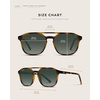 image:imageWearMe Pro Polarized DoubleBridge Large Rectangular Unisex SunglassesTortoise  Smoke Green Lens