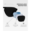 image:imageWearMe Pro Polarized Modern Aviator OneBridge Square Mens SunglassesBlack  Triple Black Lens