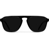 image:imageWearMe Pro Polarized Modern Aviator OneBridge Square Mens SunglassesBlack  Triple Black Lens
