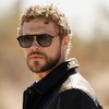 image:imageWearMe Pro Polarized Modern Aviator OneBridge Square Mens SunglassesBlack Beige Tortoise  Black Lens