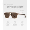 image:imageWearMe Pro Polarized Modern Aviator OneBridge Square Mens SunglassesCrystal Brown  Brown Lens