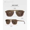 image:imageWearMe Pro Polarized Modern Aviator OneBridge Square Mens SunglassesCrystal Brown  Brown Lens