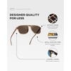 image:imageWearMe Pro Polarized Modern Aviator OneBridge Square Mens SunglassesCrystal Brown  Brown Lens