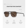 image:imageWearMe Pro Polarized Modern Aviator OneBridge Square Mens SunglassesCrystal Graphite Grey  Dark Beige Gradient Lens