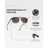 image:imageWearMe Pro Polarized Modern Aviator OneBridge Square Mens SunglassesCrystal Graphite Grey  Dark Beige Gradient Lens