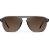 image:imageWearMe Pro Polarized Modern Aviator OneBridge Square Mens SunglassesCrystal Graphite Grey  Dark Beige Gradient Lens