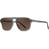 image:imageWearMe Pro Polarized Modern Aviator OneBridge Square Mens SunglassesCrystal Graphite Grey  Dark Beige Gradient Lens