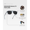 image:imageWearMe Pro Polarized Modern Aviator OneBridge Square Mens SunglassesDenim Blue  Black Lens