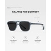 image:imageWearMe Pro Polarized Modern Aviator OneBridge Square Mens SunglassesDenim Blue  Black Lens