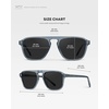 image:imageWearMe Pro Polarized Modern Aviator OneBridge Square Mens SunglassesDenim Blue  Black Lens