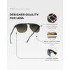 image:imageWearMe Pro Polarized Modern Aviator OneBridge Square Mens SunglassesJade Green  Grey Brown Gradient Lens