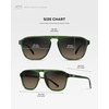 image:imageWearMe Pro Polarized Modern Aviator OneBridge Square Mens SunglassesJade Green  Grey Brown Gradient Lens