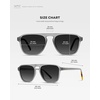 image:imageWearMe Pro Polarized Modern Aviator OneBridge Square Mens SunglassesMoon Rock Grey  Black Lens