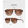 image:imageWearMe Pro Polarized Modern Aviator OneBridge Square Mens SunglassesTerracotta Brown  Copper Brown Gradient Lens