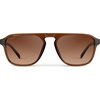 image:imageWearMe Pro Polarized Modern Aviator OneBridge Square Mens SunglassesTerracotta Brown  Copper Brown Gradient Lens