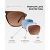 image:imageWearMe Pro Polarized Modern Aviator OneBridge Square Mens SunglassesTerracotta Brown  Copper Brown Gradient Lens