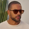 image:imageWearMe Pro Polarized Modern Aviator OneBridge Square Mens SunglassesTerracotta Brown  Copper Brown Gradient Lens