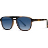 image:imageWearMe Pro Polarized Modern Aviator OneBridge Square Mens SunglassesTortoise Brown  Blue Gradient Lens