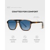 image:imageWearMe Pro Polarized Modern Aviator OneBridge Square Mens SunglassesTortoise Brown  Blue Gradient Lens