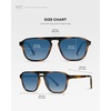 image:imageWearMe Pro Polarized Modern Aviator OneBridge Square Mens SunglassesTortoise Brown  Blue Gradient Lens