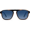 image:imageWearMe Pro Polarized Modern Aviator OneBridge Square Mens SunglassesTortoise Brown  Blue Gradient Lens