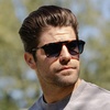 image:imageWearMe Pro Polarized Modern Aviator OneBridge Square Mens SunglassesTortoise Brown  Blue Gradient Lens