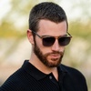 image:imageWearMe Pro Premium Polarized Double Bar Sunglasses for Men and Women UVA and UVBCrystal Brown Frame  Gradient Black Lens