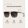 image:imageWearMe Pro Premium Polarized Double Bar Sunglasses for Men and Women UVA and UVBCrystal Brown Frame  Gradient Black Lens