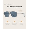 image:imageWearMe Pro Premium Quality Aviator Sunglasses for Men  Lightweight Durable Design with UV ProtectionSilver Frame  Slate Blue Lens
